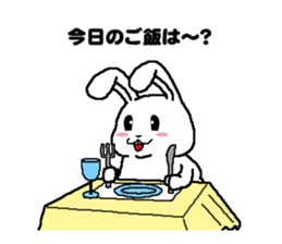 Diet of fat rabbit sticker #11092132