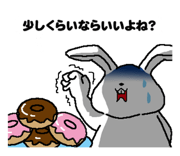 Diet of fat rabbit sticker #11092137