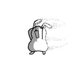 Diet of fat rabbit sticker #11092152