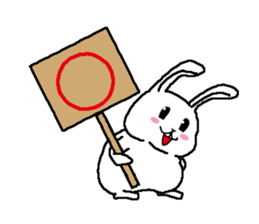 Diet of fat rabbit sticker #11092159
