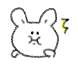 Full stomach rabbit sticker #11092200