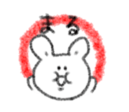 Full stomach rabbit sticker #11092201