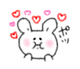 Full stomach rabbit sticker #11092203