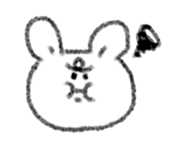 Full stomach rabbit sticker #11092211