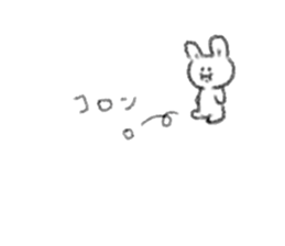 Full stomach rabbit sticker #11092212