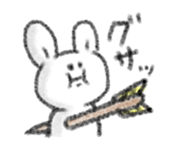 Full stomach rabbit sticker #11092217