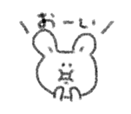 Full stomach rabbit sticker #11092218
