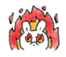 Full stomach rabbit sticker #11092222