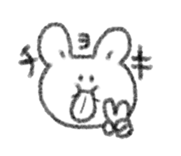 Full stomach rabbit sticker #11092227