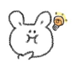 Full stomach rabbit sticker #11092229