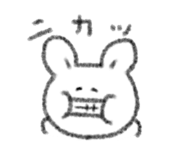 Full stomach rabbit sticker #11092230