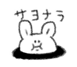 Full stomach rabbit sticker #11092231