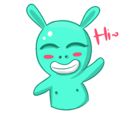 A Cool Piggy-Rabbit named Buabua sticker #11093120