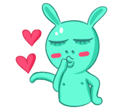 A Cool Piggy-Rabbit named Buabua sticker #11093121