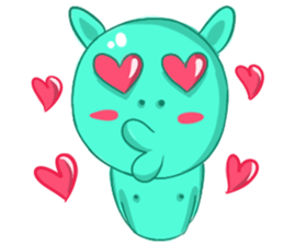 A Cool Piggy-Rabbit named Buabua sticker #11093129