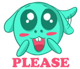 A Cool Piggy-Rabbit named Buabua sticker #11093130