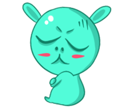 A Cool Piggy-Rabbit named Buabua sticker #11093132