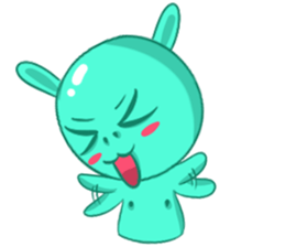 A Cool Piggy-Rabbit named Buabua sticker #11093134