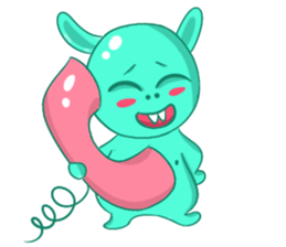 A Cool Piggy-Rabbit named Buabua sticker #11093137