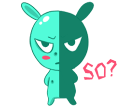 A Cool Piggy-Rabbit named Buabua sticker #11093138