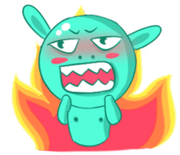 A Cool Piggy-Rabbit named Buabua sticker #11093141