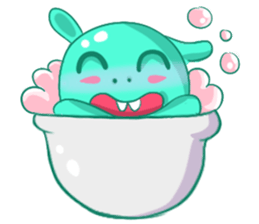 A Cool Piggy-Rabbit named Buabua sticker #11093142