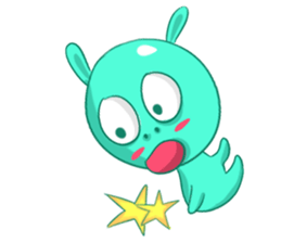 A Cool Piggy-Rabbit named Buabua sticker #11093145