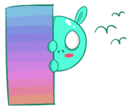 A Cool Piggy-Rabbit named Buabua sticker #11093150