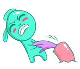 A Cool Piggy-Rabbit named Buabua sticker #11093151