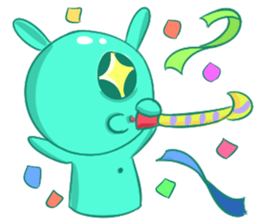 A Cool Piggy-Rabbit named Buabua sticker #11093152