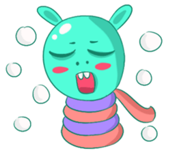 A Cool Piggy-Rabbit named Buabua sticker #11093155