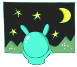 A Cool Piggy-Rabbit named Buabua sticker #11093156