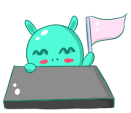 A Cool Piggy-Rabbit named Buabua sticker #11093158