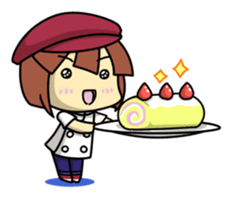 Waku Waku Work Girl4 (pastry chef v) sticker #11093780