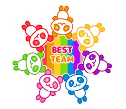 Rainbow team Panda sticker #11094400