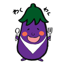 Eggplantcharacter NARU-san sticker #11094739