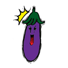 Eggplantcharacter NARU-san sticker #11094754