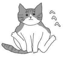 Friendly eyebrows cats sticker #11095716