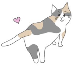 Friendly eyebrows cats sticker #11095719