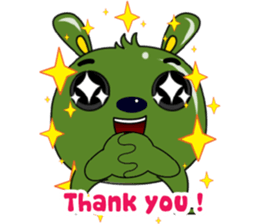 Babie-Rabbit in Green, ver. 2 sticker #11097800