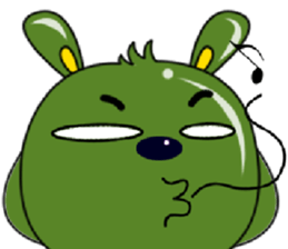 Babie-Rabbit in Green, ver. 2 sticker #11097801