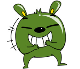 Babie-Rabbit in Green, ver. 2 sticker #11097804