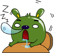 Babie-Rabbit in Green, ver. 2 sticker #11097805