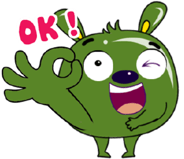 Babie-Rabbit in Green, ver. 2 sticker #11097806