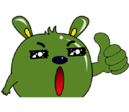 Babie-Rabbit in Green, ver. 2 sticker #11097807