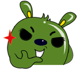 Babie-Rabbit in Green, ver. 2 sticker #11097808