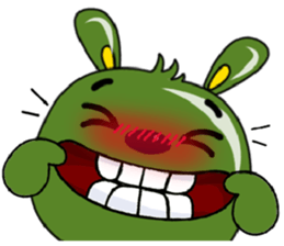 Babie-Rabbit in Green, ver. 2 sticker #11097810