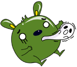 Babie-Rabbit in Green, ver. 2 sticker #11097811