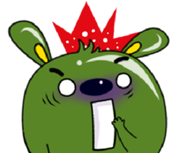 Babie-Rabbit in Green, ver. 2 sticker #11097812