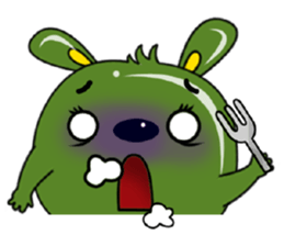 Babie-Rabbit in Green, ver. 2 sticker #11097817